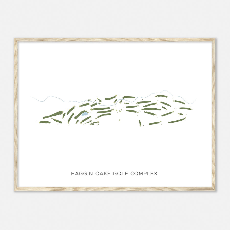 Print of Haggin Oaks Golf Complex Modern Map