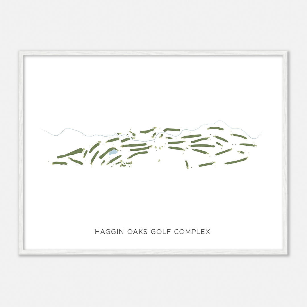 Print of Haggin Oaks Golf Complex Modern Map