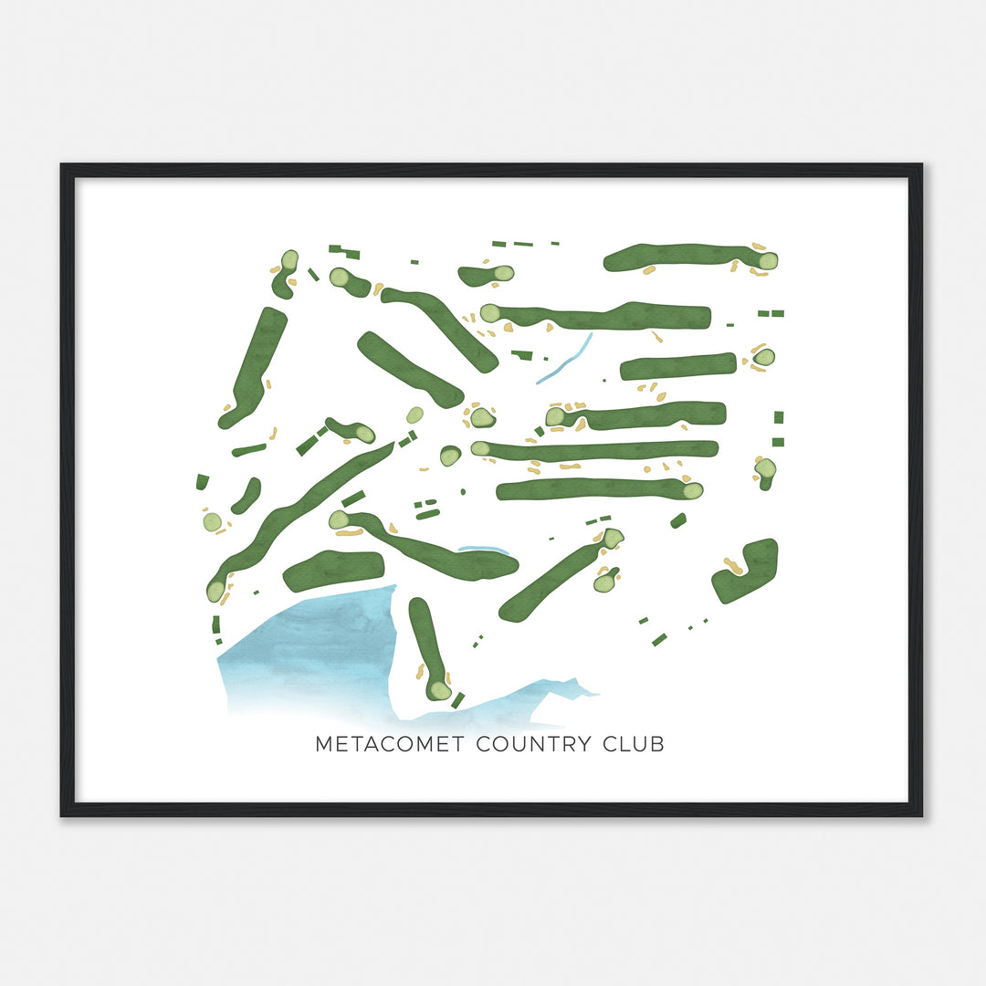 Print of Metacomet Country Club Modern Map