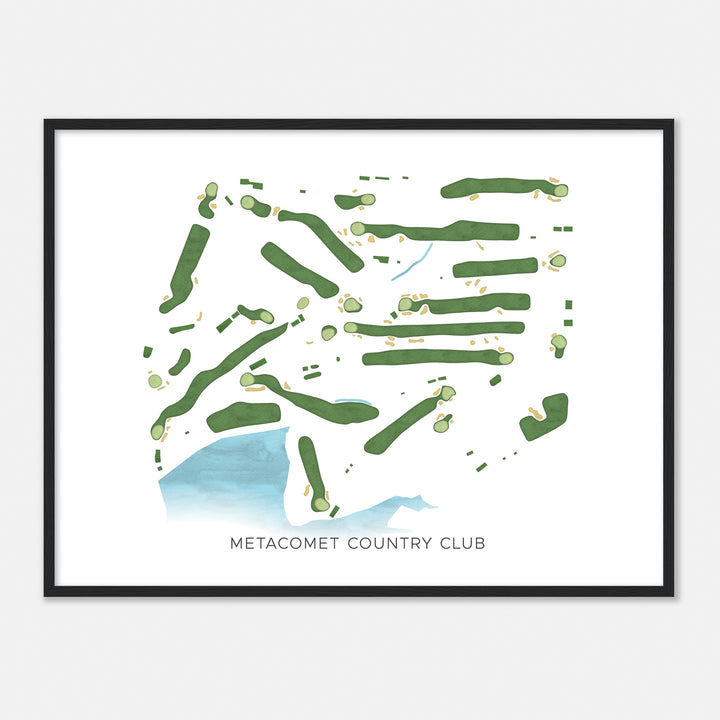 Print of Metacomet Country Club Modern Map