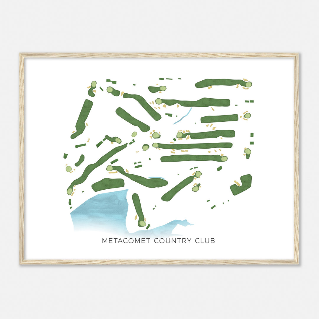 Print of Metacomet Country Club Modern Map