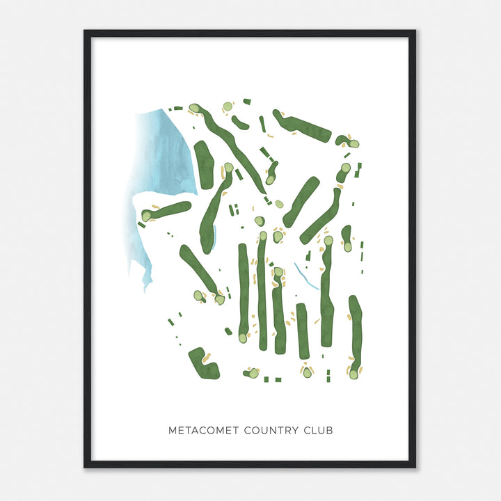 Print of Metacomet Country Club Modern Map