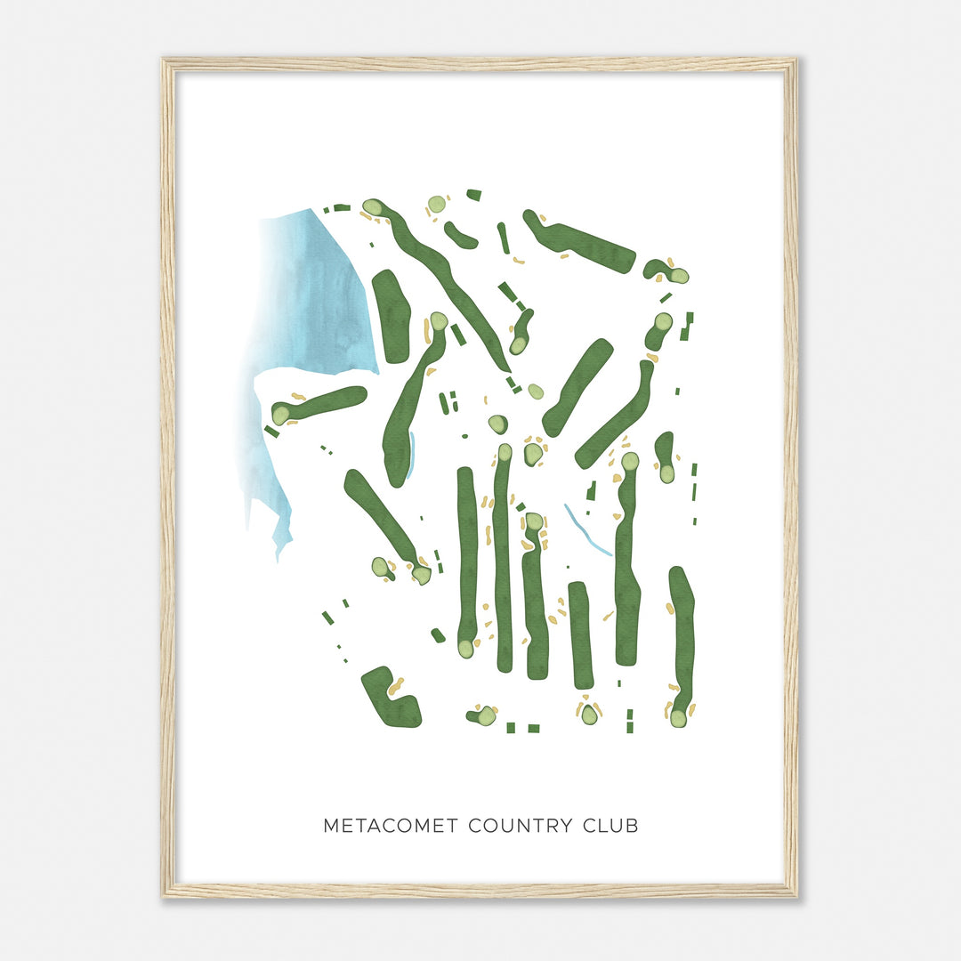 Print of Metacomet Country Club Modern Map