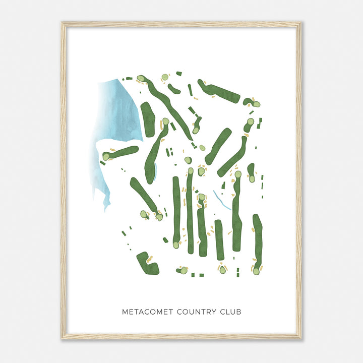 Print of Metacomet Country Club Modern Map