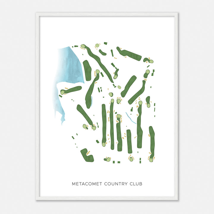 Print of Metacomet Country Club Modern Map