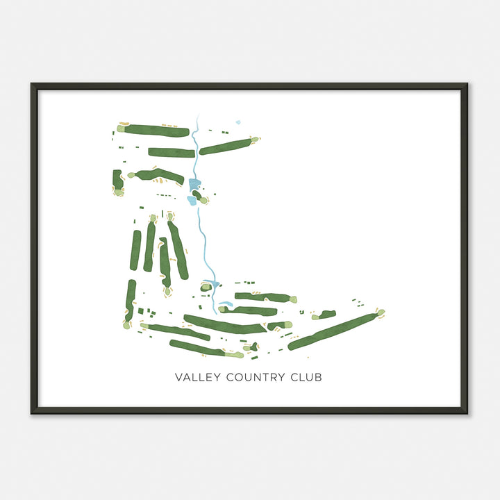 Print of Valley Country Club Modern Map