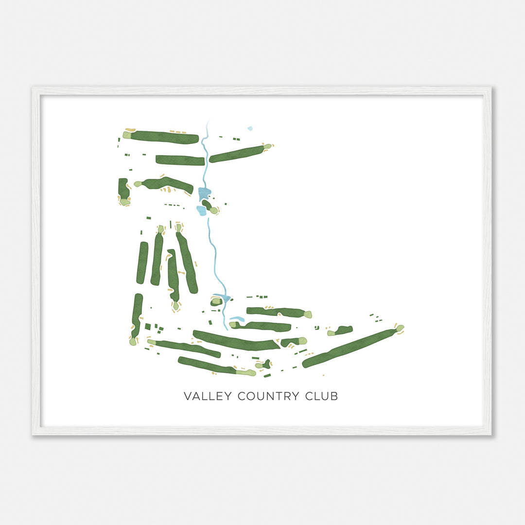 Print of Valley Country Club Modern Map