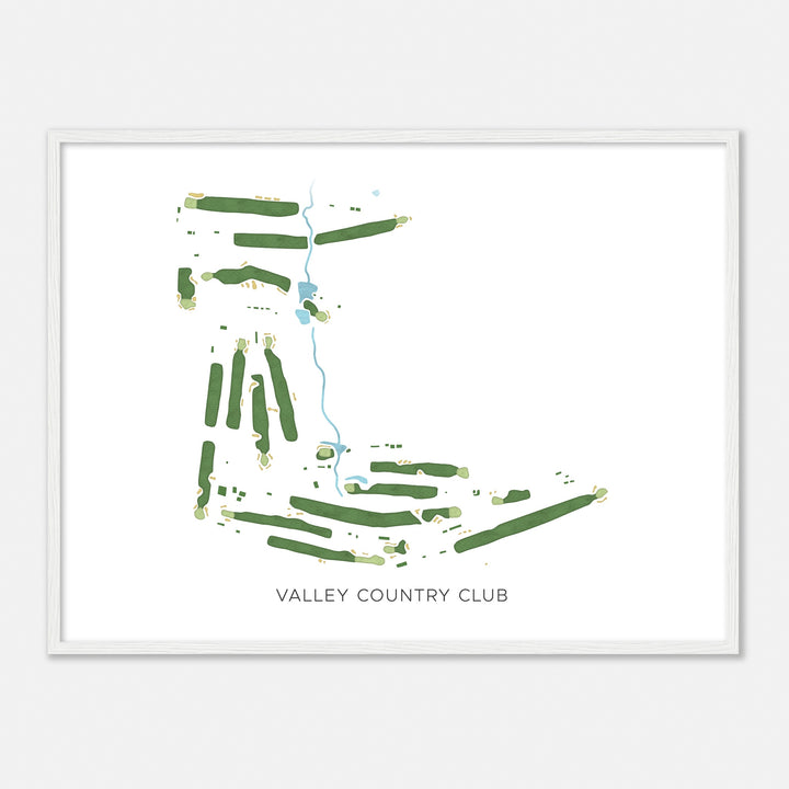 Print of Valley Country Club Modern Map