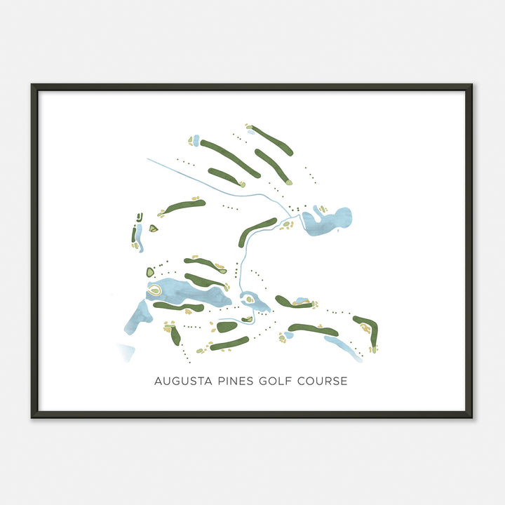 Print of Augusta Pines Golf Course Modern Map
