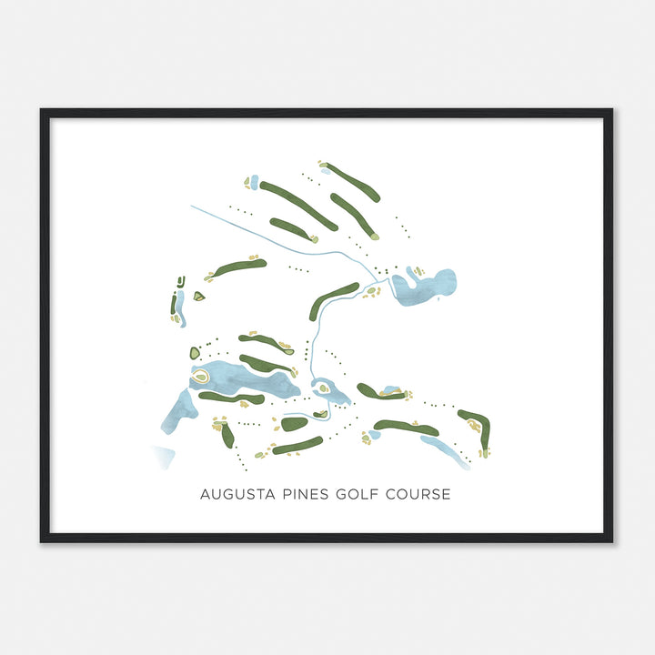 Print of Augusta Pines Golf Course Modern Map