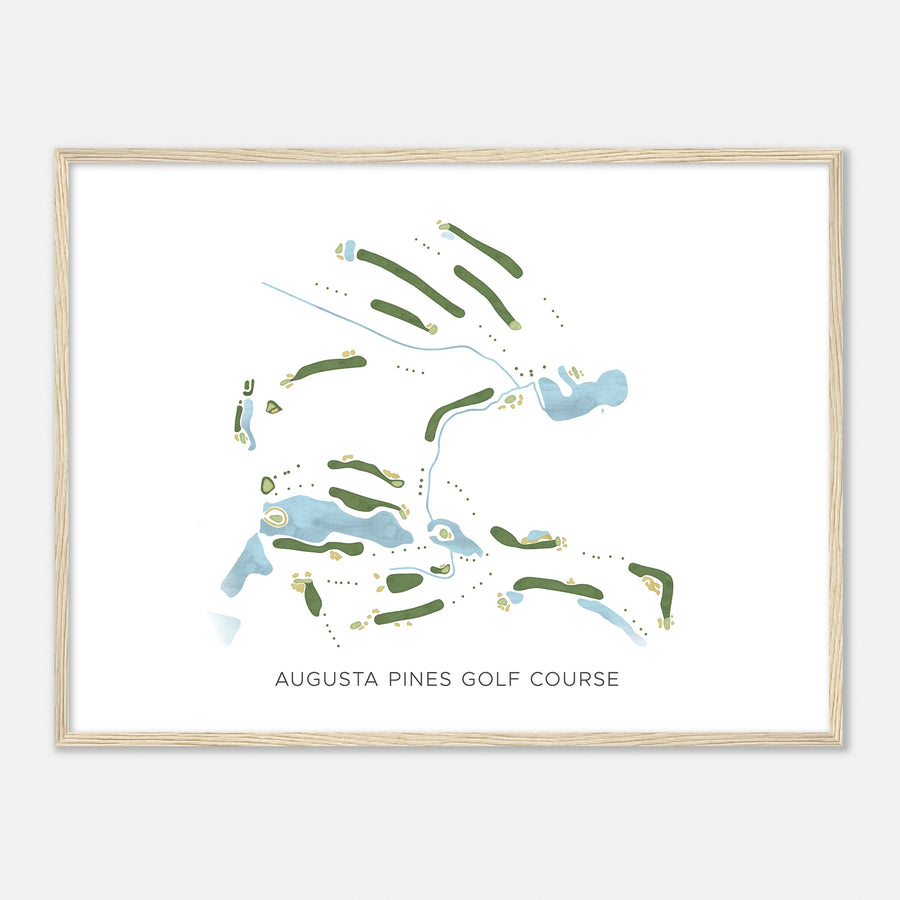 Print of Augusta Pines Golf Course Modern Map