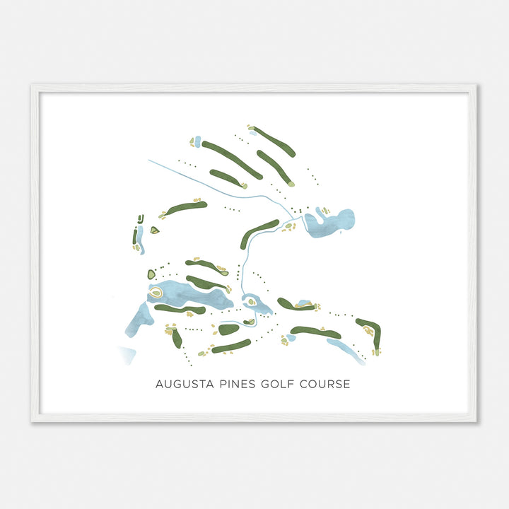 Print of Augusta Pines Golf Course Modern Map