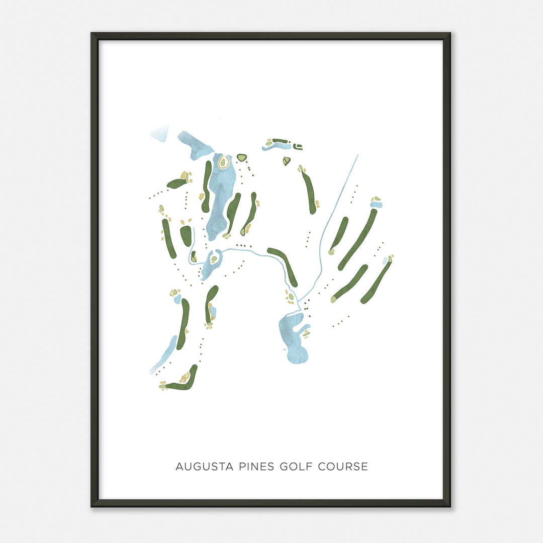 Print of Augusta Pines Golf Course Modern Map
