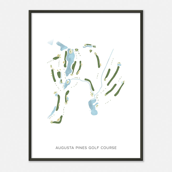 Print of Augusta Pines Golf Course Modern Map