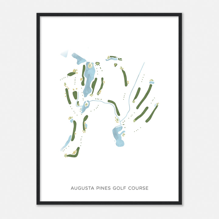 Print of Augusta Pines Golf Course Modern Map