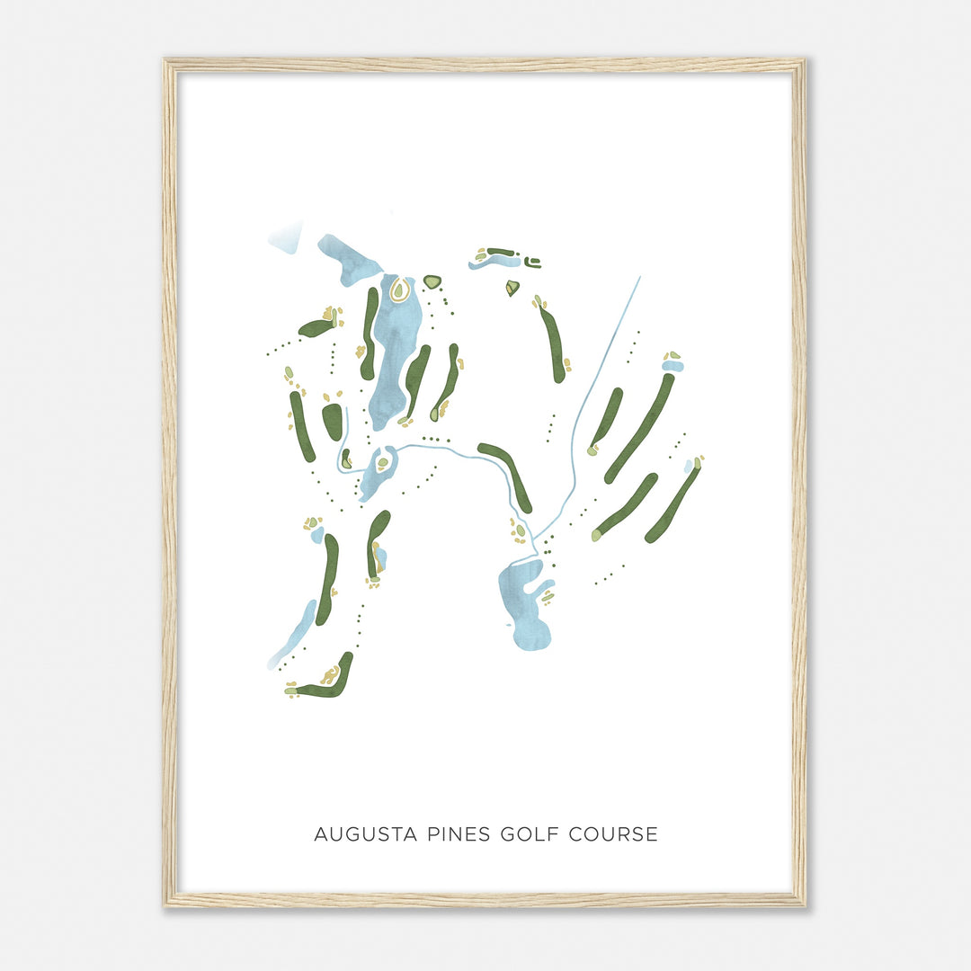 Print of Augusta Pines Golf Course Modern Map