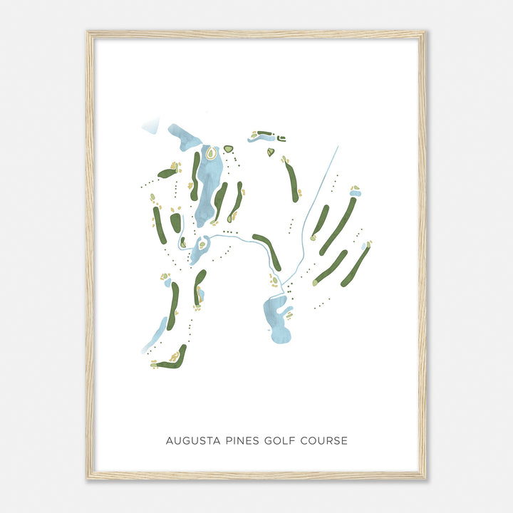 Print of Augusta Pines Golf Course Modern Map