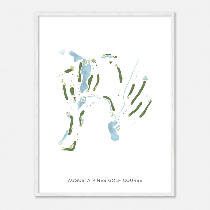 Print of Augusta Pines Golf Course Modern Map