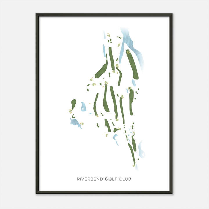 Print of Riverbend Golf Club Modern Map