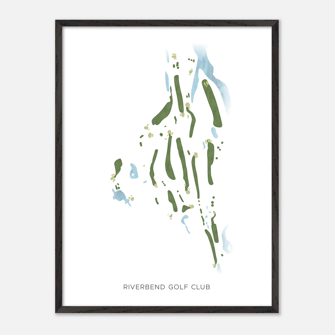 Print of Riverbend Golf Club Modern Map