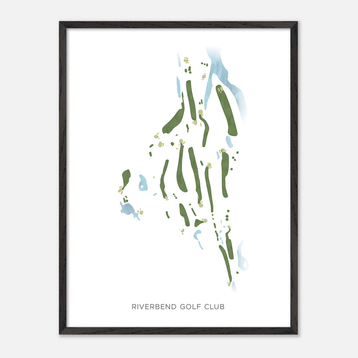 Print of Riverbend Golf Club Modern Map
