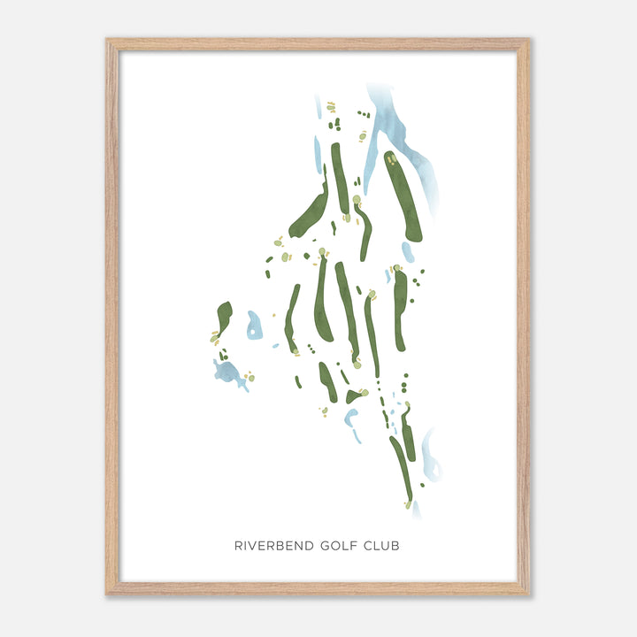 Print of Riverbend Golf Club Modern Map
