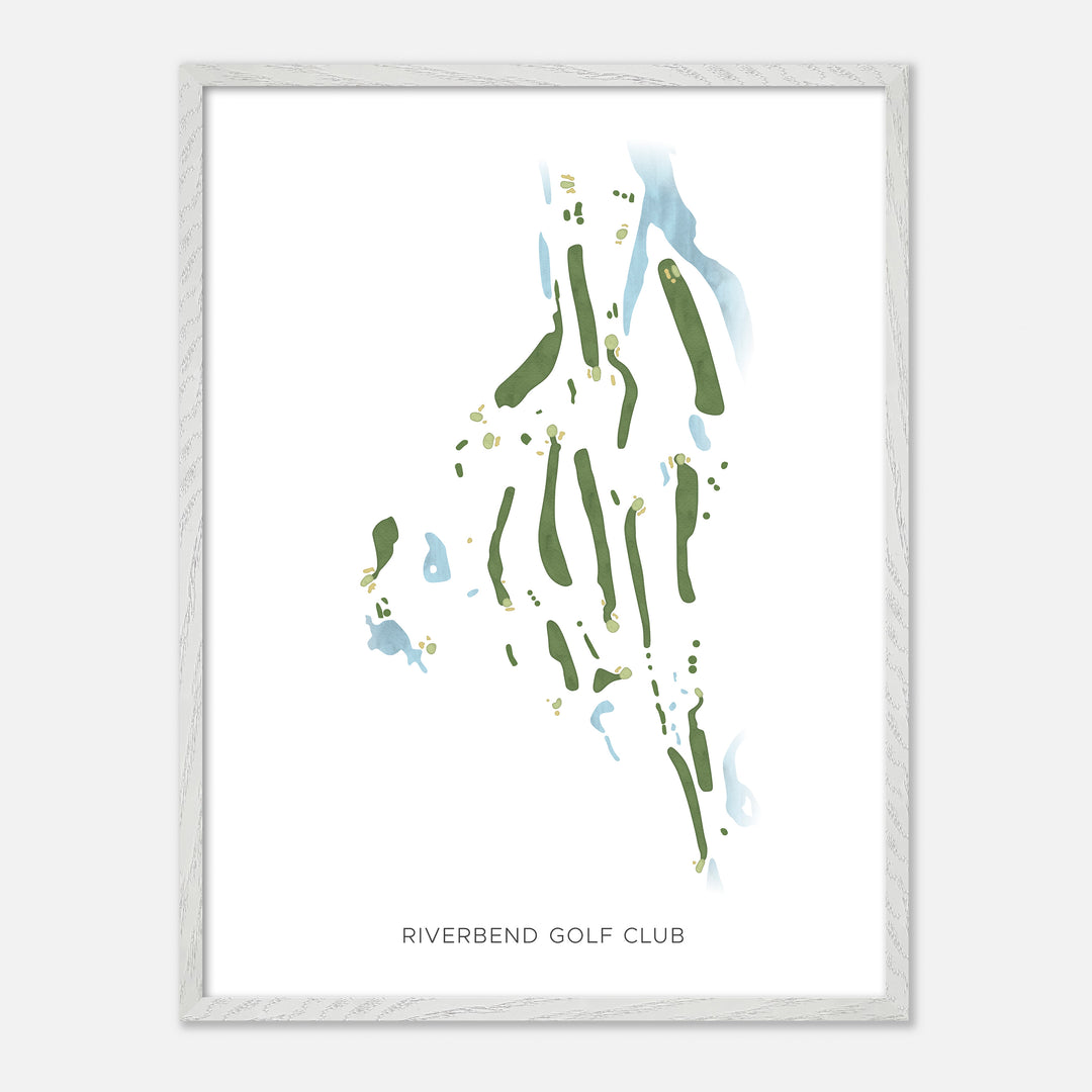 Print of Riverbend Golf Club Modern Map