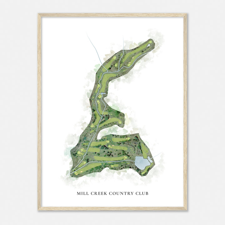 Print of Mill Creek Country Club Classic Map