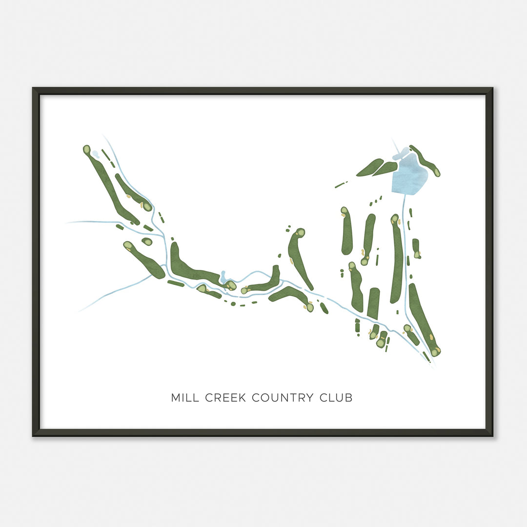 Print of Mill Creek Country Club Modern Map