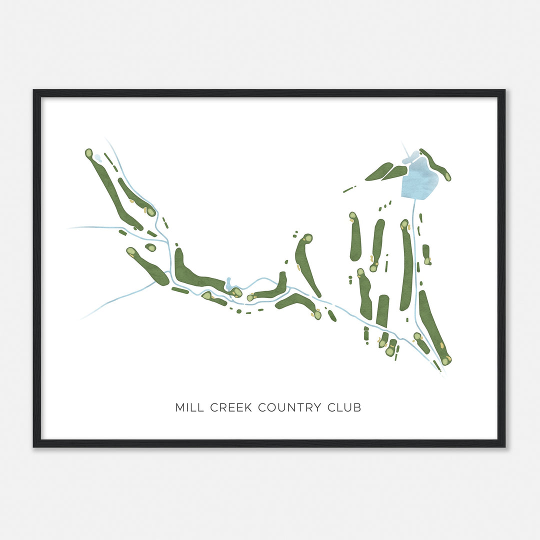 Print of Mill Creek Country Club Modern Map