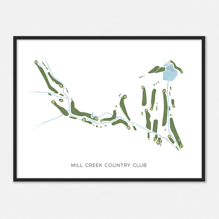 Print of Mill Creek Country Club Modern Map