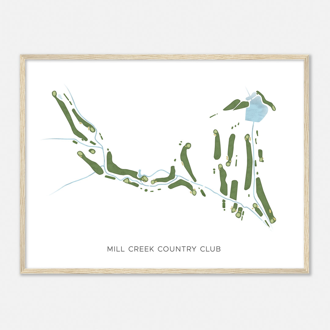 Print of Mill Creek Country Club Modern Map