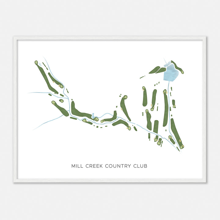 Print of Mill Creek Country Club Modern Map