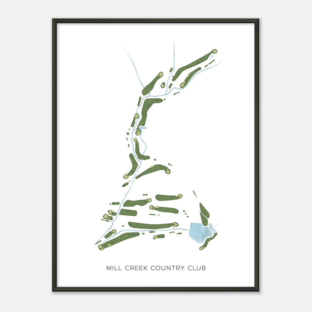 Print of Mill Creek Country Club Modern Map