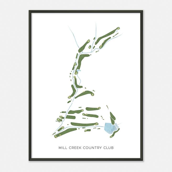 Print of Mill Creek Country Club Modern Map