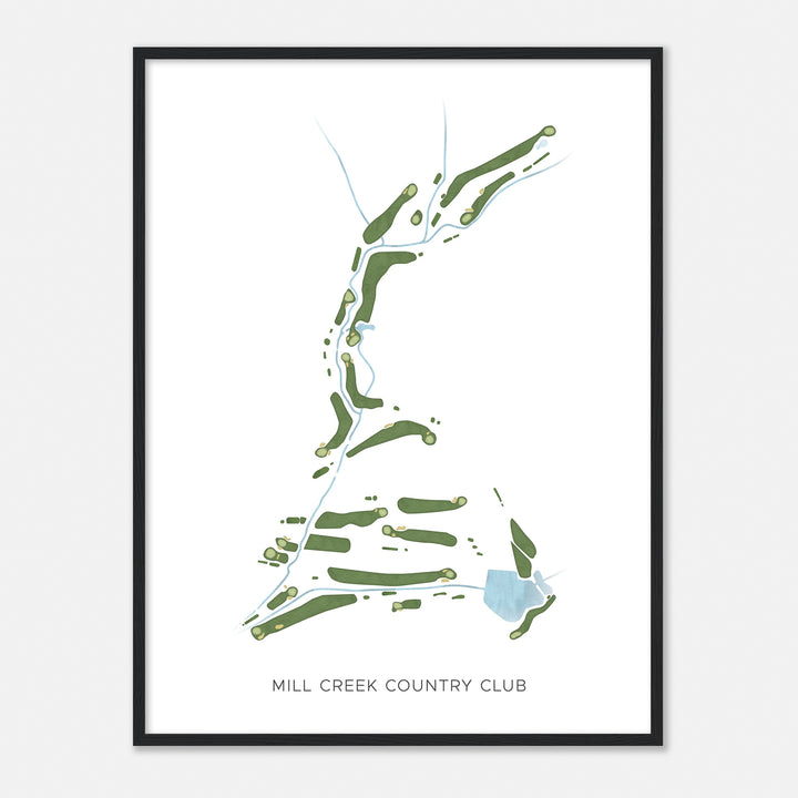 Print of Mill Creek Country Club Modern Map
