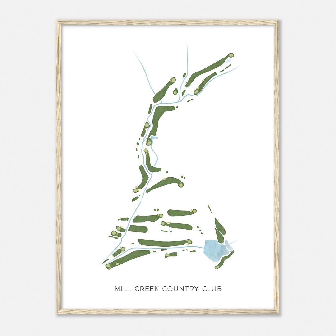 Print of Mill Creek Country Club Modern Map