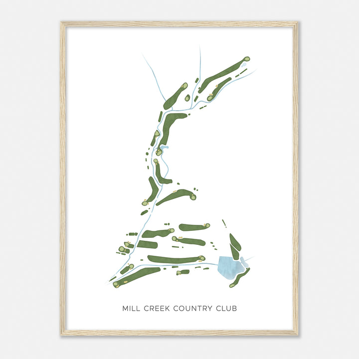 Print of Mill Creek Country Club Modern Map
