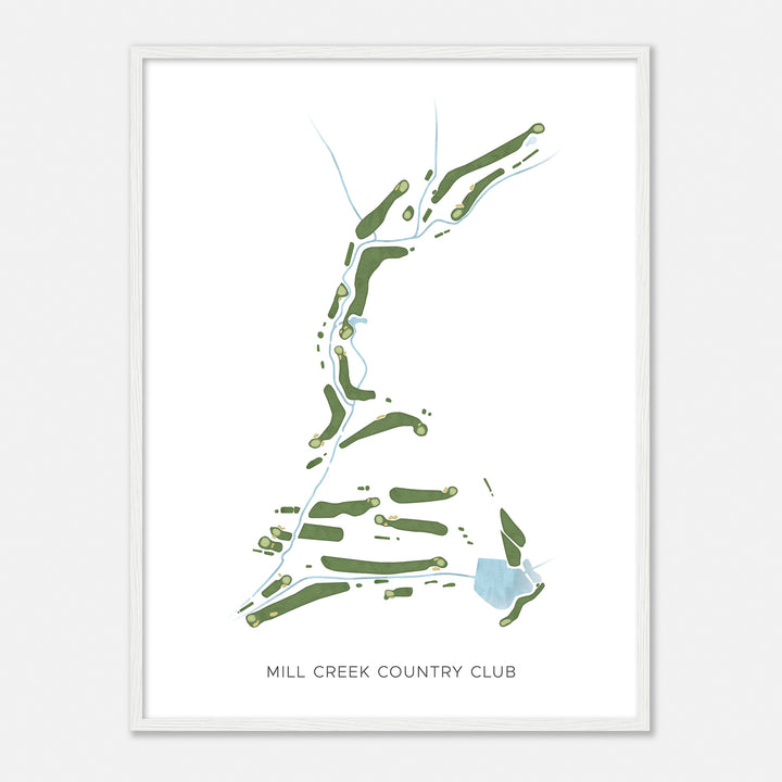 Print of Mill Creek Country Club Modern Map