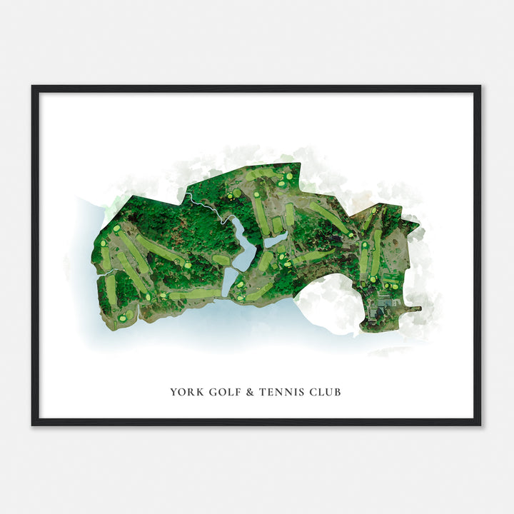 Print of York Golf & Tennis Club Classic Map