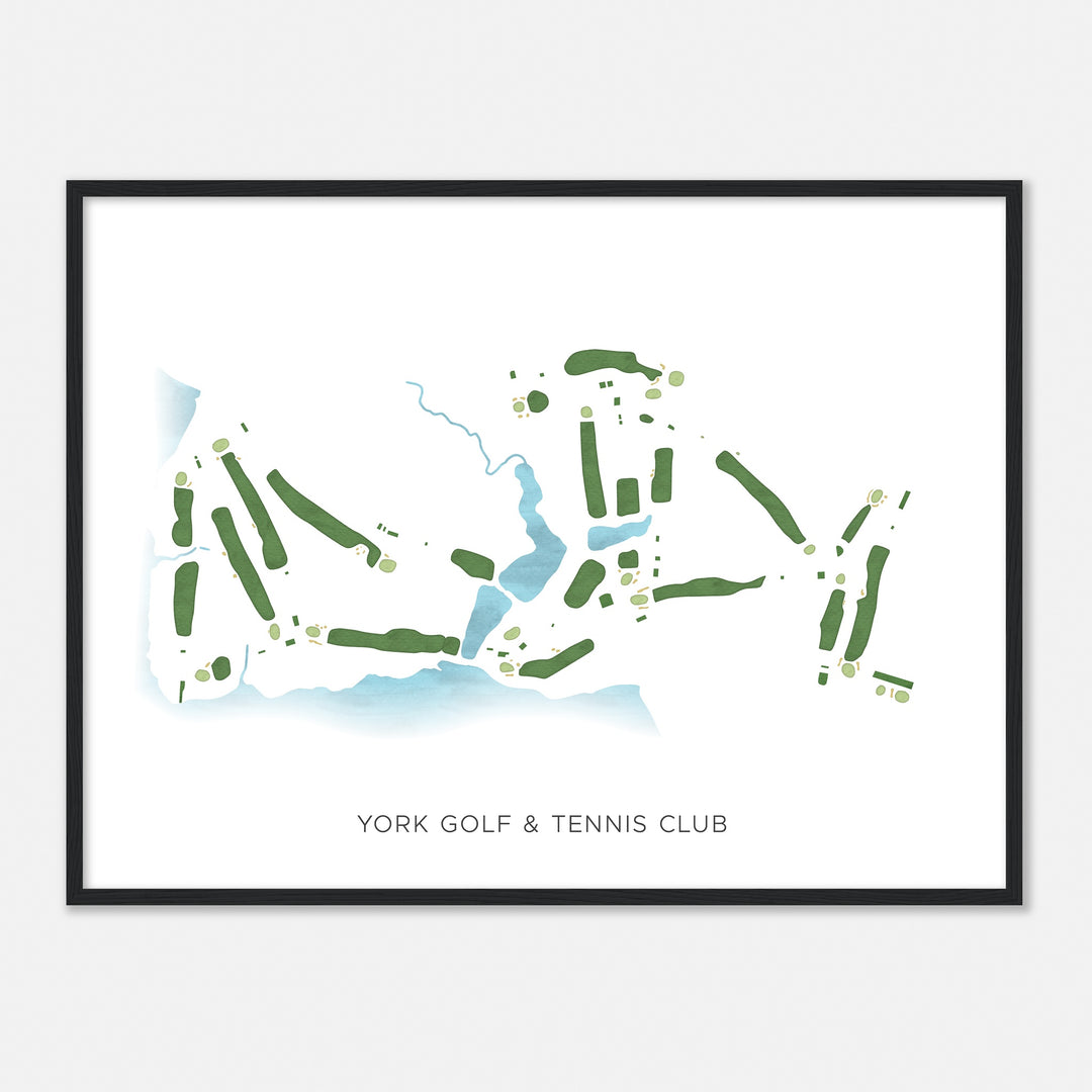 Print of York Golf & Tennis Club Modern Map