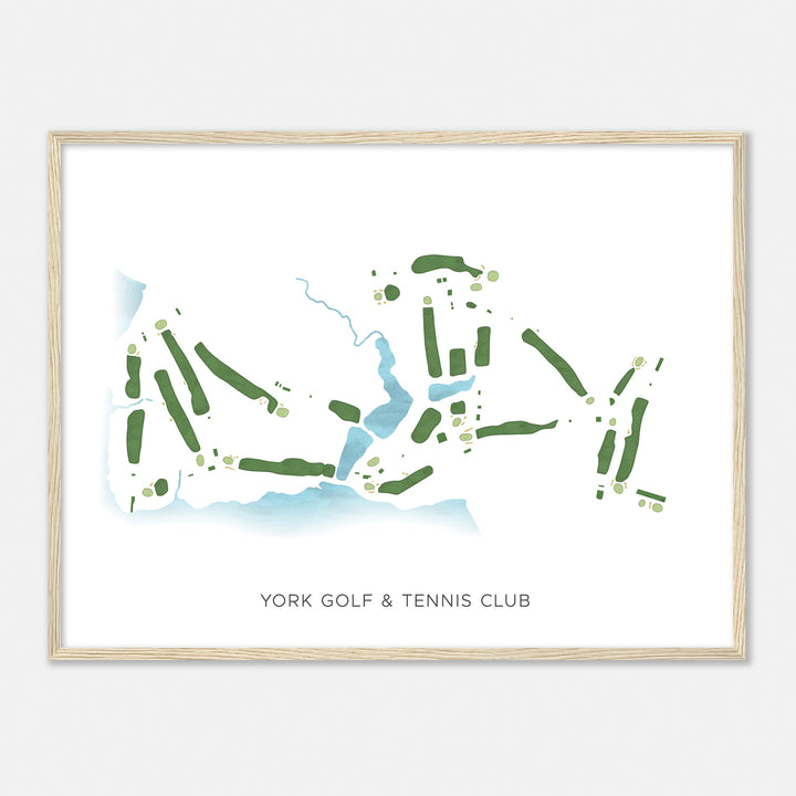 Print of York Golf & Tennis Club Modern Map