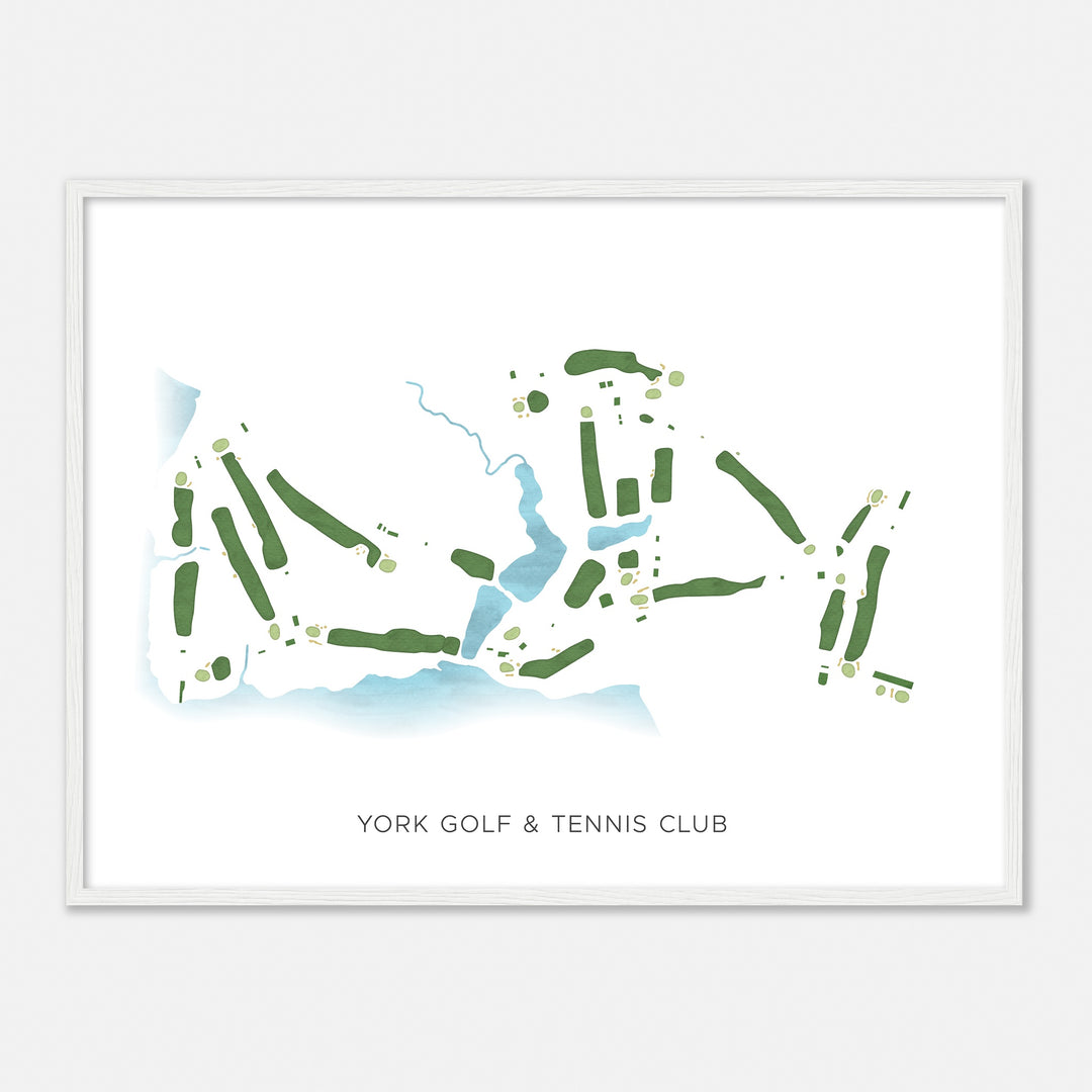 Print of York Golf & Tennis Club Modern Map