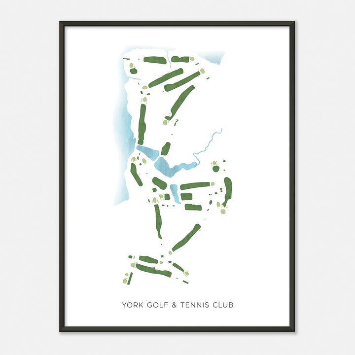 Print of York Golf & Tennis Club Modern Map