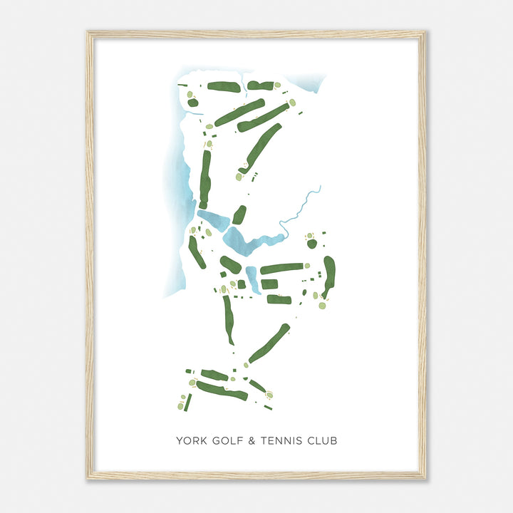 Print of York Golf & Tennis Club Modern Map