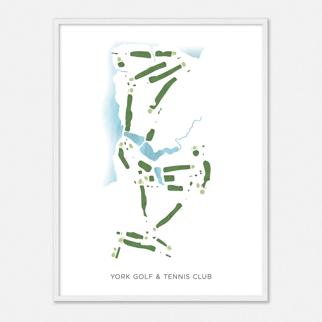 Print of York Golf & Tennis Club Modern Map