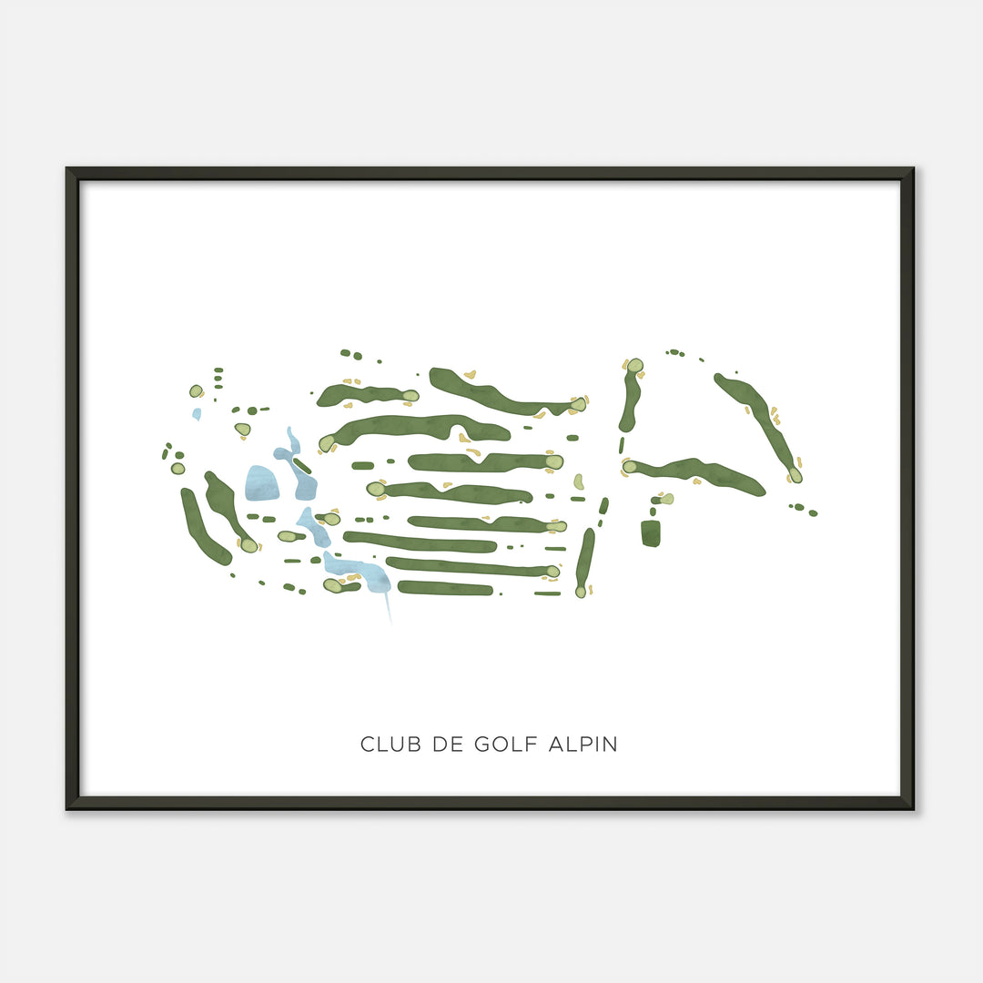 Print of Club De Golf Alpin Modern Map