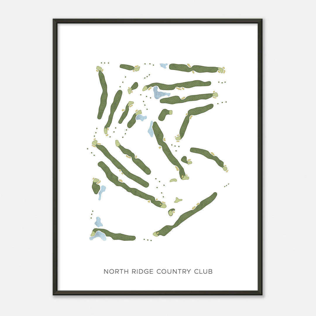 Print of North Ridge Country Club Modern Map