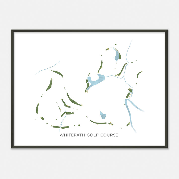 Print of Whitepath Golf Course Modern Map