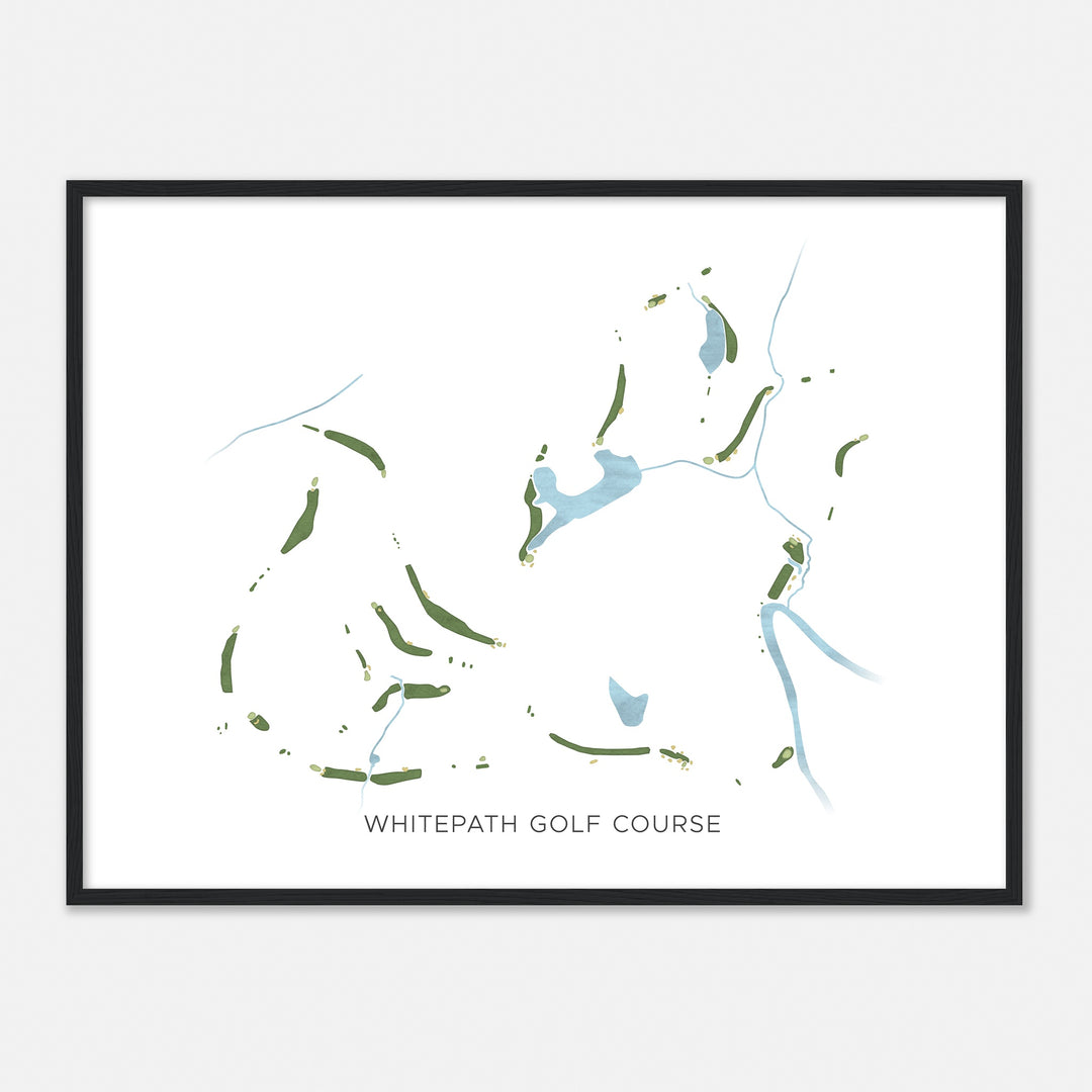 Print of Whitepath Golf Course Modern Map